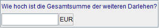 gesamte Darlehenssumme