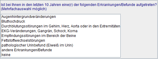 weitere Erkrankungen zu