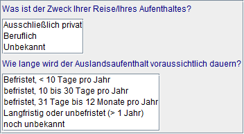 Dauer/Zweck