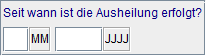 Ausheilungszeitpunkt