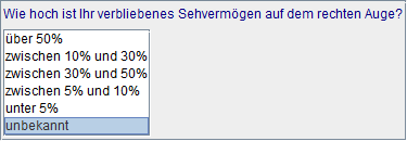 Restsehvermögen rechts