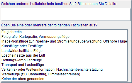 Details sonstige Lizenz