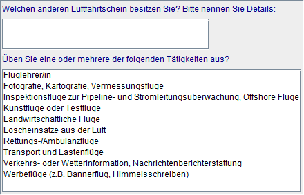 Details sonstige Lizenz