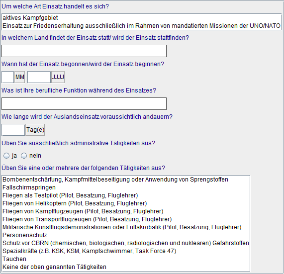 Details Auslandseinsatz
