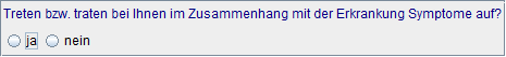Symptome bei Erkrankung