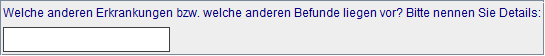 andere Erkrankung/Befunde