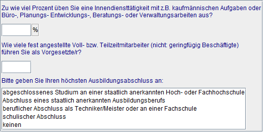 Art der Tätigkeit