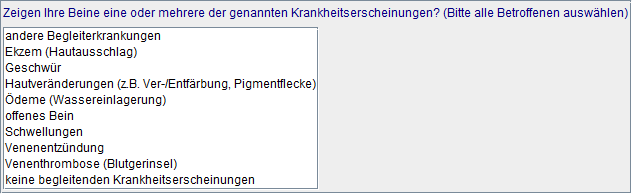 Krankheitserscheinungen