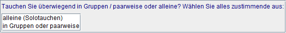 Gruppen/alleine