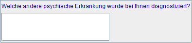 Präzisierung andere psychische Erkrankung