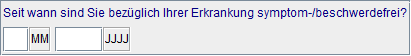Datum Symptomfreiheit