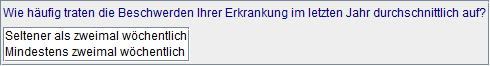 Häufigkeit Beschwerden