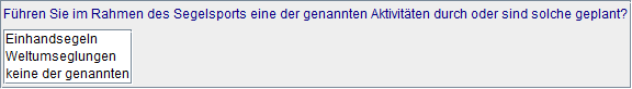 Besondere Segelsportaktivitäten