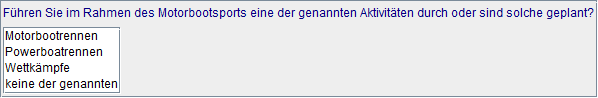 Besondere Motorbootsportaktivitäten