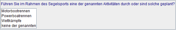 Besondere Segelsportaktivitäten