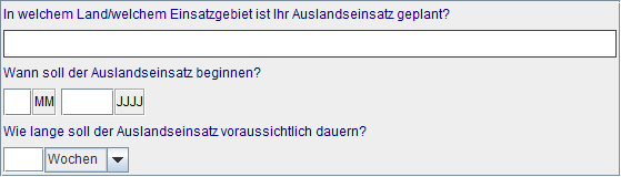 geplanter Auslandseinsatz