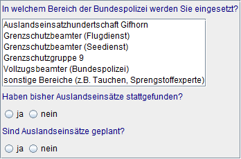 Tätigkeitsbereich Bundespolizei