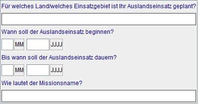geplante Auslandseinsätze