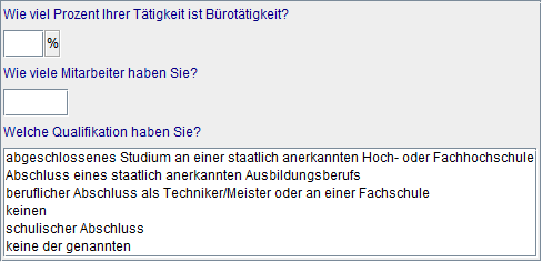Art der Tätigkeit
