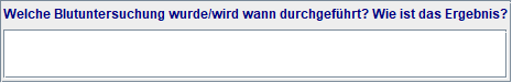 Ergebnis Blutuntersuchung