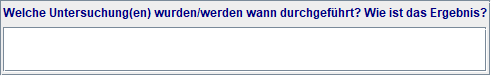 Ergebnis Untersuchung