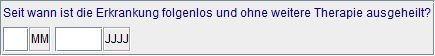 Ausheilungszeitpunkt