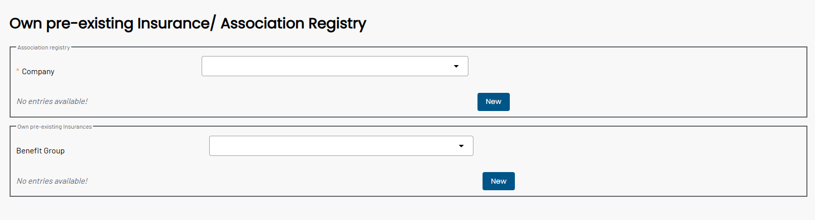 peInsuranceANDassociationRegistry