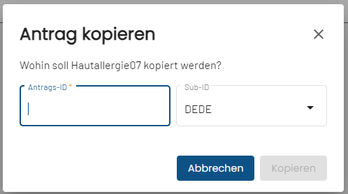 Dialog Kopieren