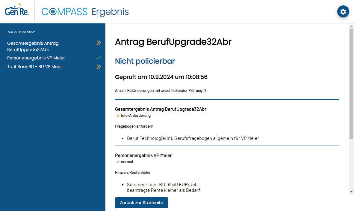 Page Ergebnis