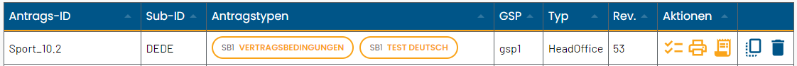 Tabelle Reihe