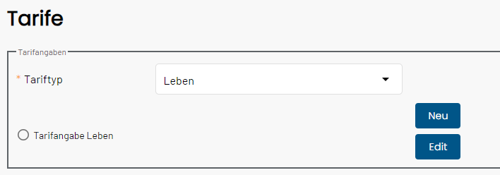 Tarifauswahl